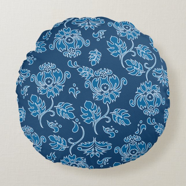 Almofada Redonda Kamaole Hawaii Tropical Protea Floral Reversível (Frente)