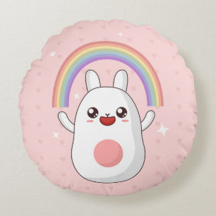 Almofada Redonda Kawaii Bunny
