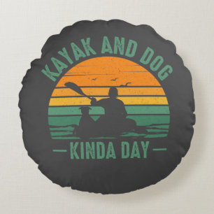 Almofada Redonda Kayak e Dog Kinda Day