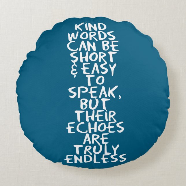Almofada Redonda Kind words (Frente)