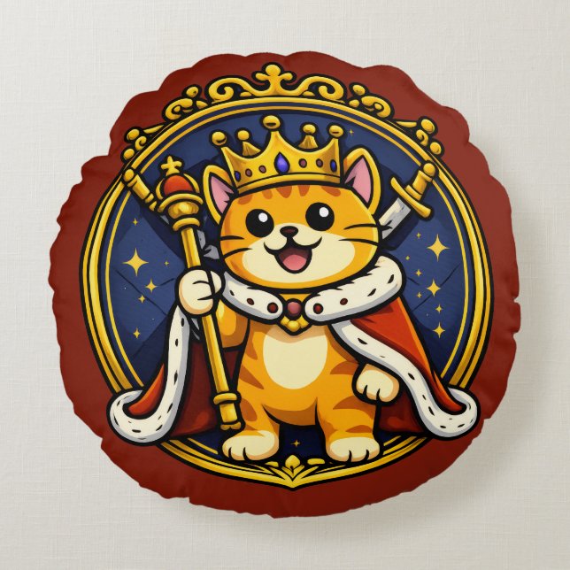 Almofada Redonda King George - Royal Whiskers (Frente)