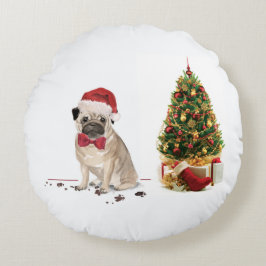 Almofada Redonda Labrador Amarelo Retriever Engraçado Cachorro de N