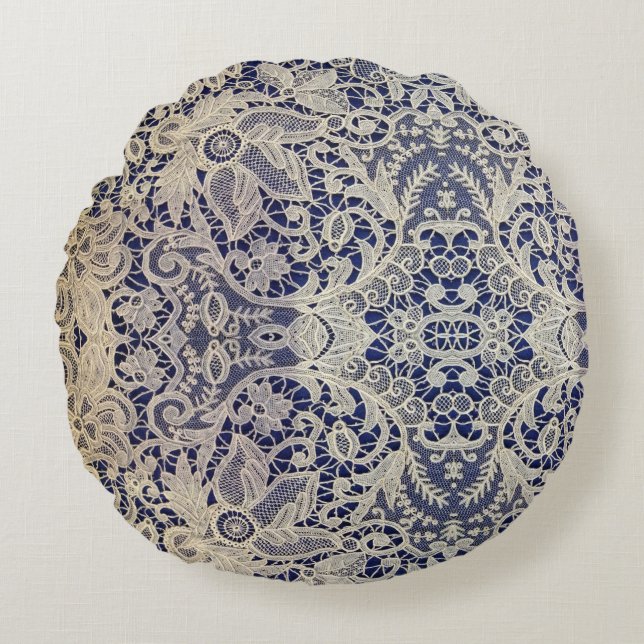 Almofada Redonda Lace Elegante (Frente)
