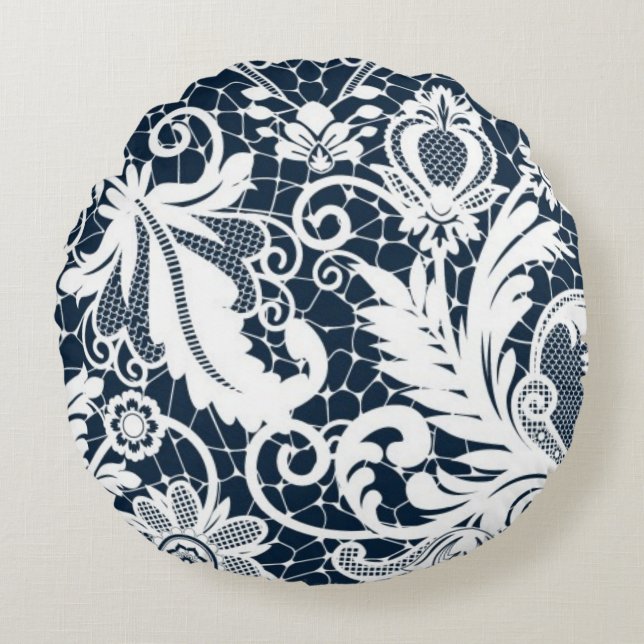 Almofada Redonda Laço branco 2 (Frente)