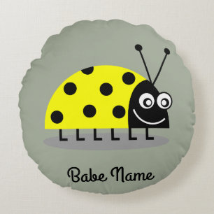 Almofada Redonda Ladybug Amarelo