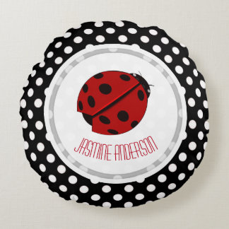 Almofada Redonda Ladybug E Travesseiro decorativo Bolinhas