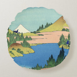 Almofada Redonda Lago Hokusai Hakone na província de Sagami