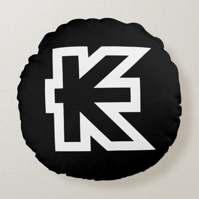 Almofada Redonda Laos Kip Lao / Sinal de dinheiro do Laos (Frente)