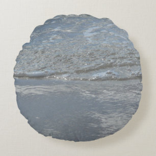 Almofada Redonda Lapidação de água na fotografia Abstrato da praia