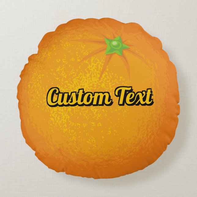 Almofada Redonda Laranja (Frente)