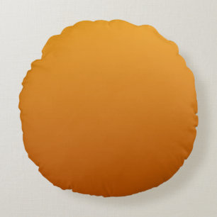 Almofada Redonda Laranja Dourada Laranja Queimada Marrom Dourado