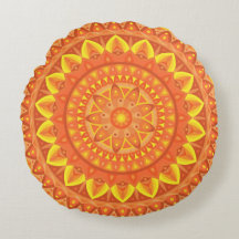 Laranja Mandala Quente Boho Aconchegante Padrão Vi