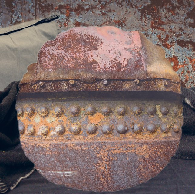 Almofada Redonda Látea-rosa enferrujada (Criador carregado)