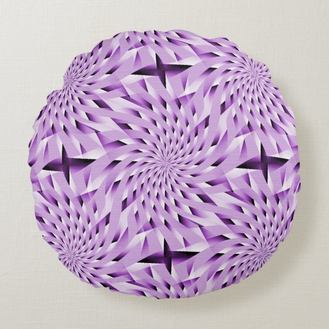 Almofada Redonda Lavanda Twirls.... (Frente)