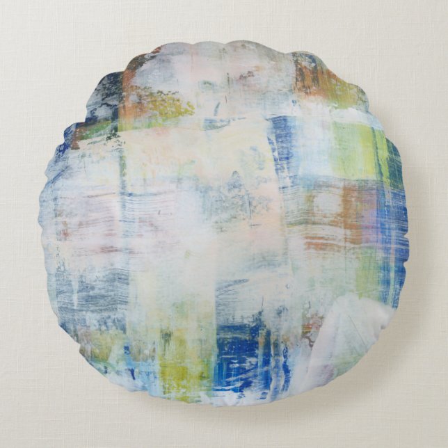 Almofada Redonda Lave branca III (Frente)