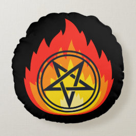 Almofada Redonda Le pentagrame ardant