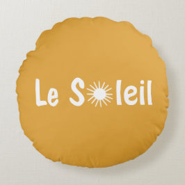 Almofada Redonda Le Soleil Sunshine francês Cores personalizadas 