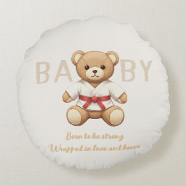 Almofada Redonda Legendary Red Belt Judo Bear – Baby Shower