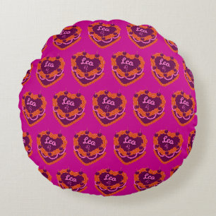 Almofada Redonda Leo Zodiac Coquette Heart Cake
