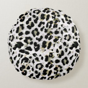 Almofada Redonda Leopardo - manchas impressão