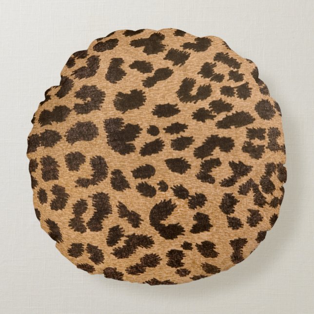 Almofada Redonda Leopart Pattern (Frente)