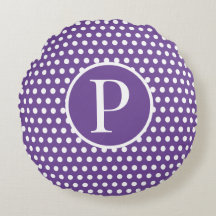 Letra inicial personalizada moderna Bolinhas Roxo