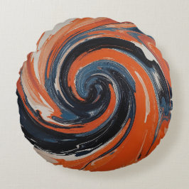 Almofada Redonda L'Étreinte du Feu et de l'Eau