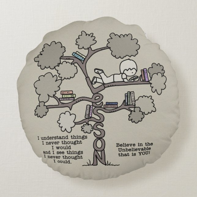 Almofada Redonda Lições aprendidas (Verso)