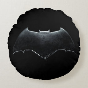 Almofada Redonda Liga da Justiça   Símbolo de Batman Metálico