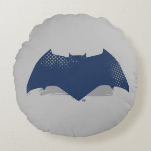 Almofada Redonda Liga da Justiça   Símbolo Pincel e Batman de Mei