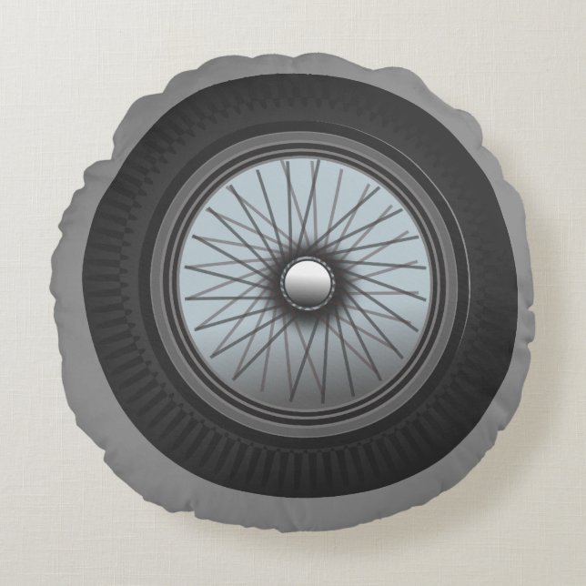 Almofada Redonda Ligue seu travesseiro do pneu dos motores (Frente)