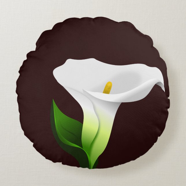 Almofada Redonda Lily Calla (Frente)