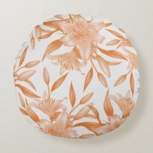 Almofada Redonda Lily Laranja, Travesseiro redondo