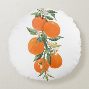 Almofada Redonda Limão-laranja fruta de citrinos