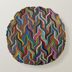 Almofada Redonda Linda África, Étnica Fechada, Travesseiro redondo 