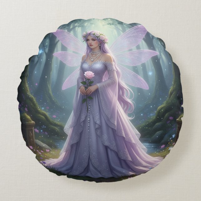 Almofada Redonda Linda June Pearl Fairy (Frente)