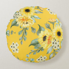Almofada Redonda Lindo floral decorativo atraente