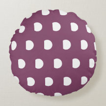 Lindo Outono Roxo Branco Pontos Polka      