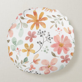 Almofada Redonda Linha Floral Impressa