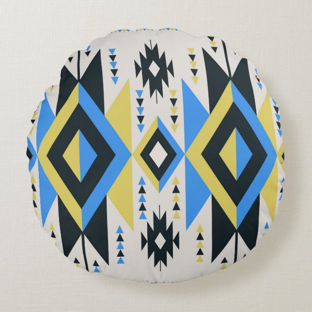 Almofada Redonda Links do Aztec (Frente)