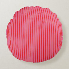 Almofada Redonda Listras Rosa Vermelho, Moderno, Elegante