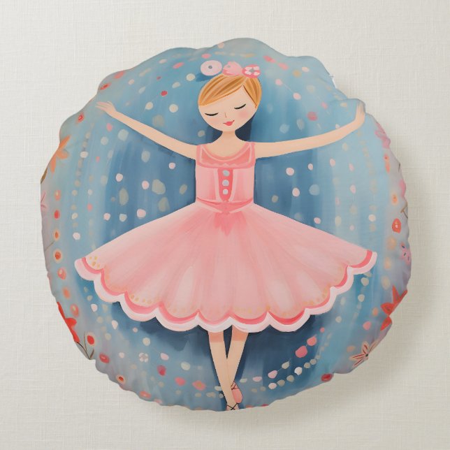 Almofada Redonda Little Ballerina (Verso)