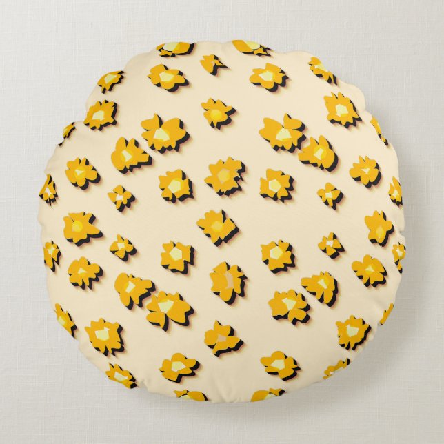 Almofada Redonda Little flowers (Frente)