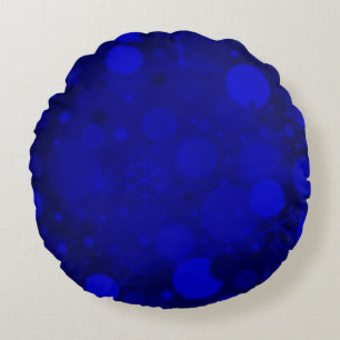 Almofada Redonda Livro de Natal, TRAVESSEIRO DECORATIVO Blue-ROUND