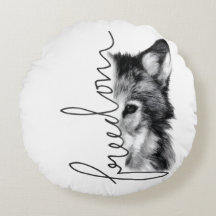 Lobo da Liberdade Arte Minimalista em Linha -