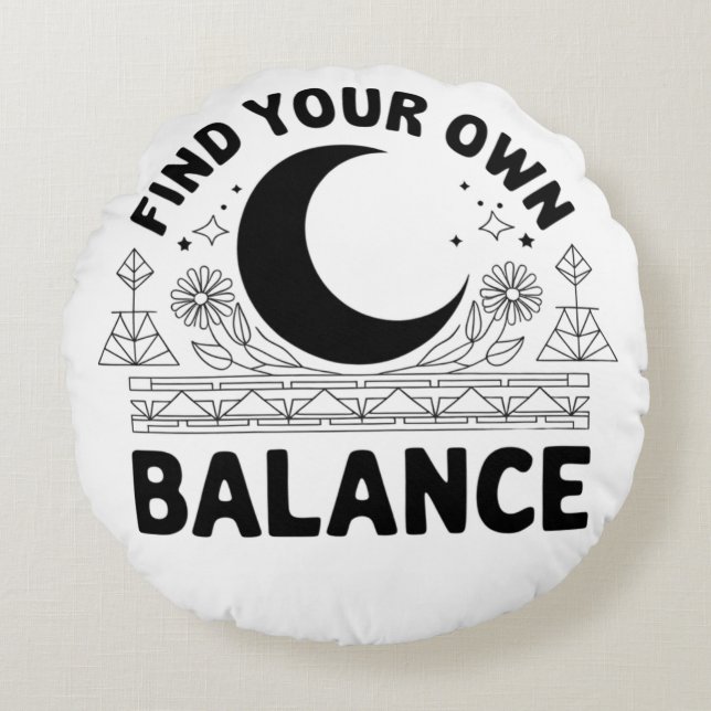 Almofada Redonda Localizar seu próprio saldo (Frente)