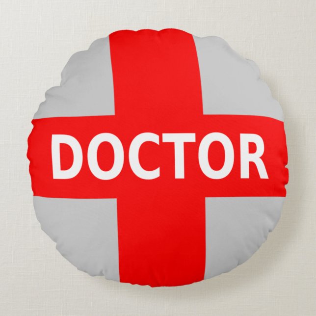 Almofada Redonda Logotipo do Médico (Frente)