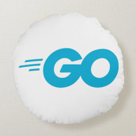 Almofada Redonda Logotipo Golang (Ir para o idioma de programação)
