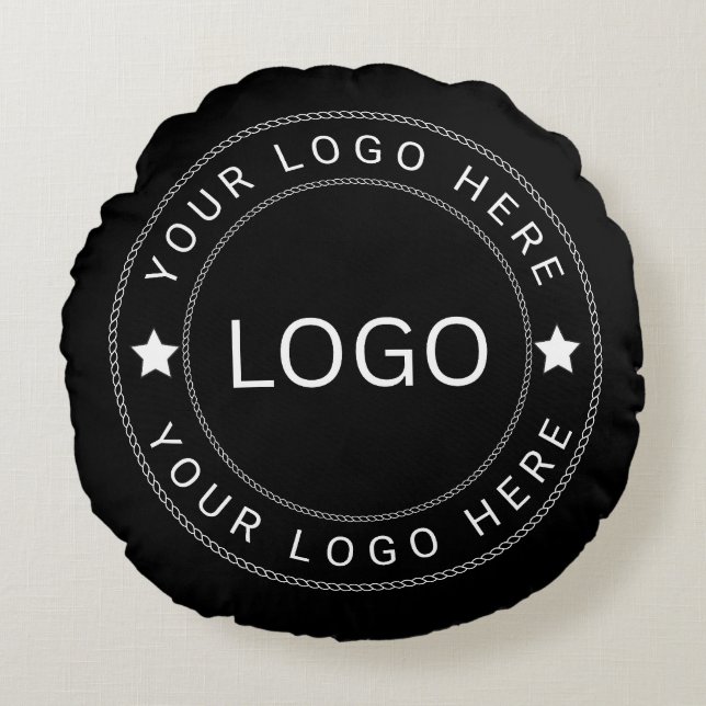 Almofada Redonda Logotipo Personalizado (Frente)