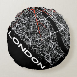 Almofada Redonda London Design Pillow